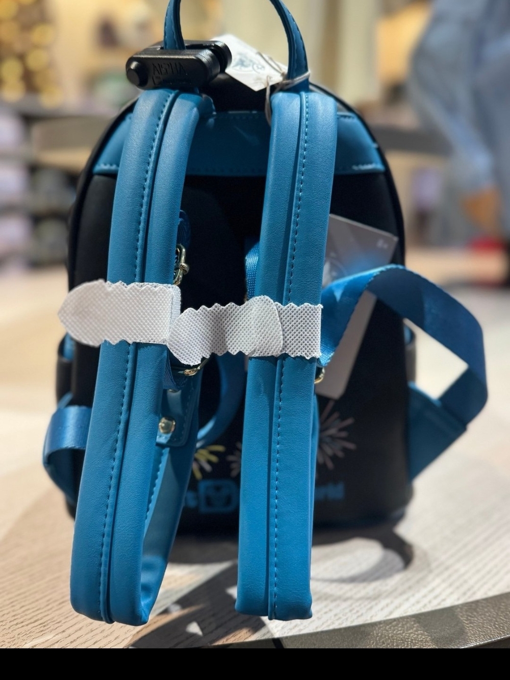 Disney Parks x Loungefly Cinderella Light Up Castle Mini Backpack - Black & Blue - Picture 7 of 8